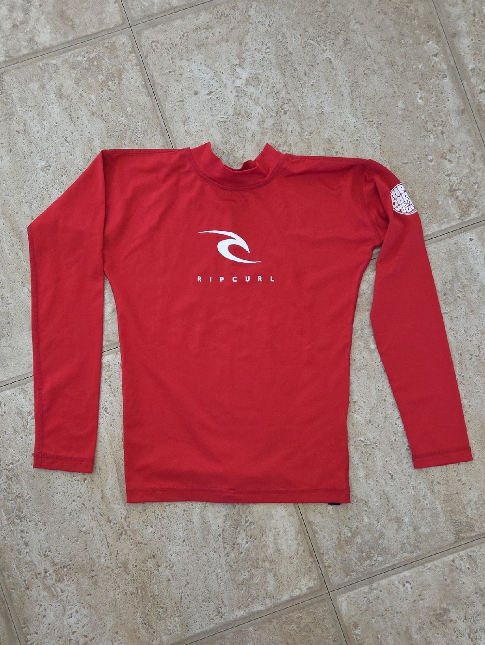 Rip Curl Bright Red Long-Sleeve Surf Rash Guard